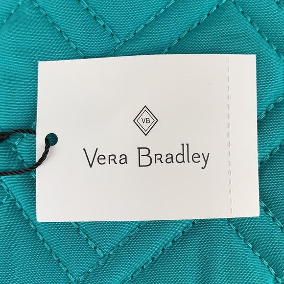 Vera Bradley Medium Zip Cosmetic Turquoise Sea - Picture 12 of 14